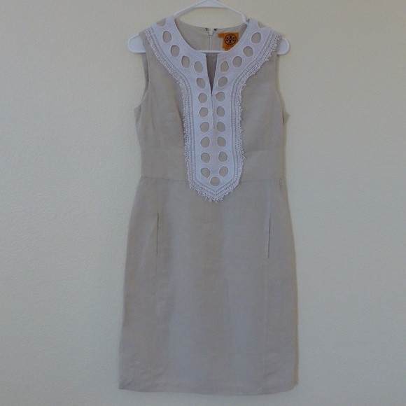 Tory Burch Dresses & Skirts - Tory Burch Silk and Linen Blend Sleeveless Dress